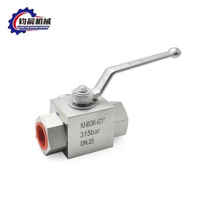 Valvola a sfera idraulica manuale ad alta pressione in acciaio al carbonio KHB3K-G1" 315bar