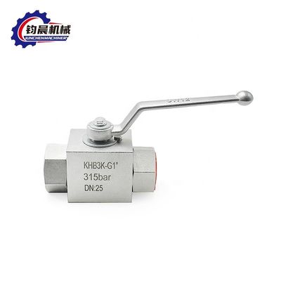 Valvola a sfera idraulica manuale ad alta pressione in acciaio al carbonio KHB3K-G1" 315bar