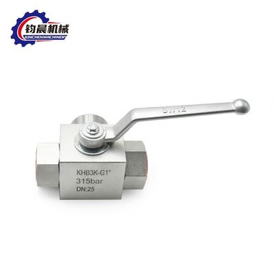 Valvola a sfera idraulica manuale ad alta pressione in acciaio al carbonio KHB3K-G1" 315bar